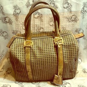 Fendi ‘Zucchino Forever’ Metallic Boston Bag